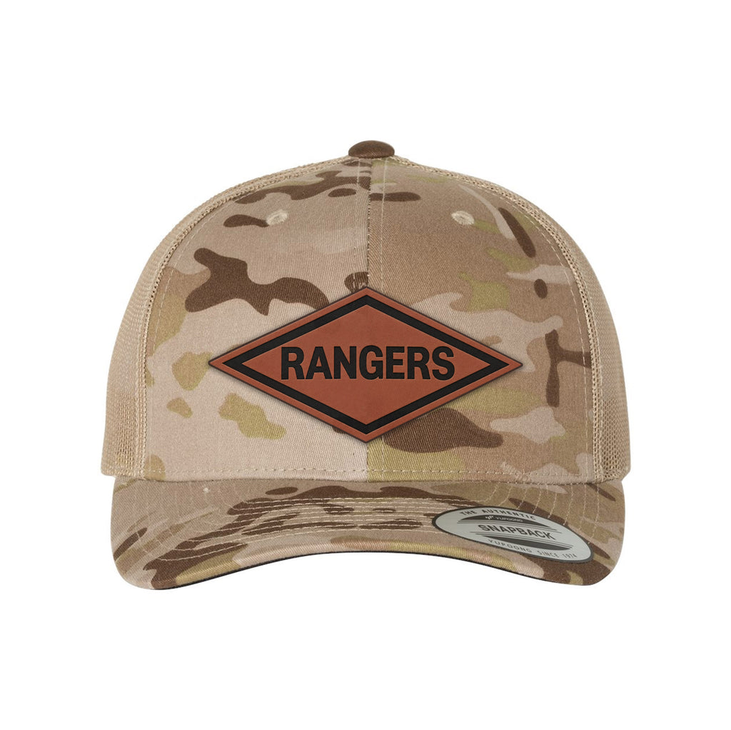 Ranger Diamond Leather Patch Retro Trucker Hat