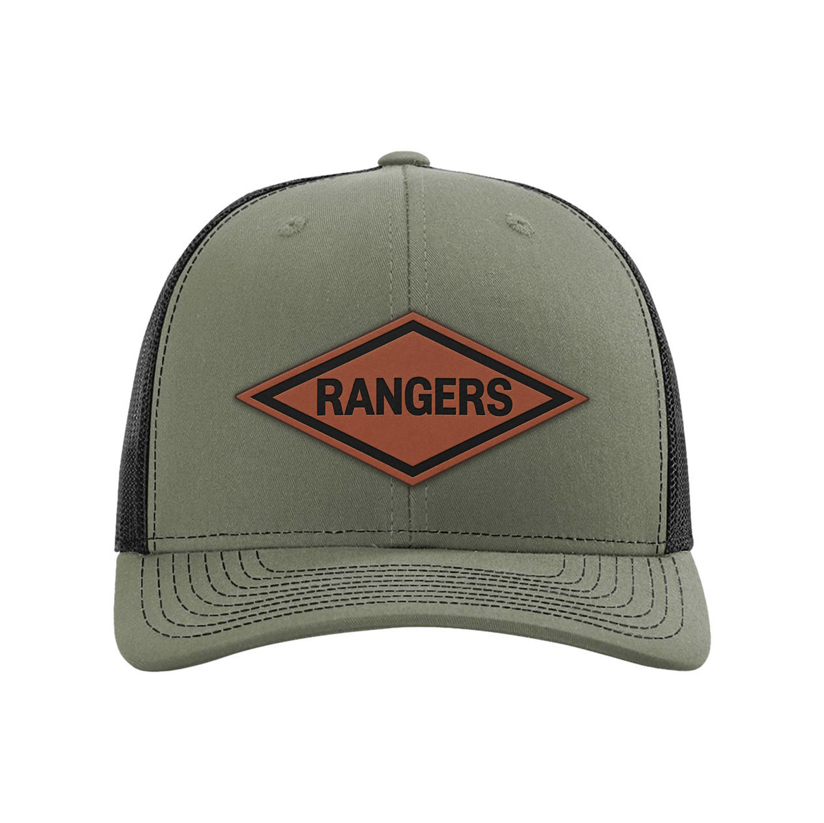 Ranger Diamond Leather Patch Snapback Trucker Hat