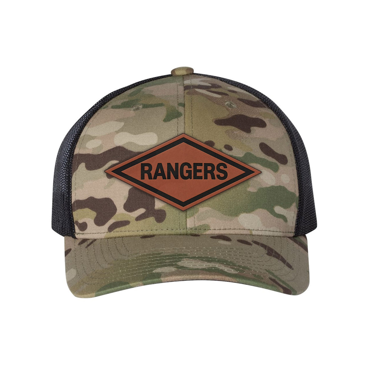 Ranger Diamond Leather Patch Retro Trucker Hat