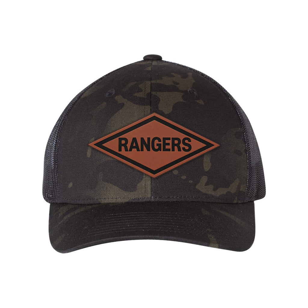 Ranger Diamond Leather Patch Retro Trucker Hat