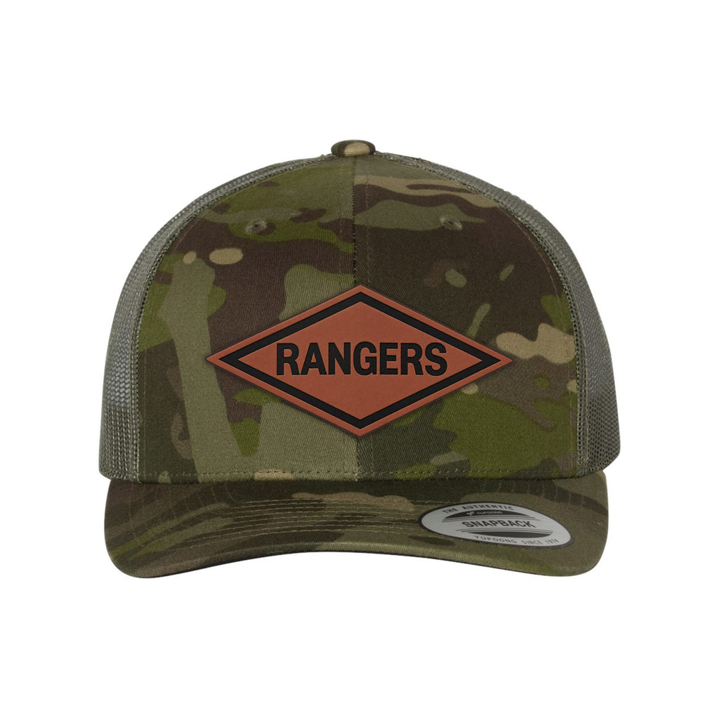 Ranger Diamond Leather Patch Retro Trucker Hat