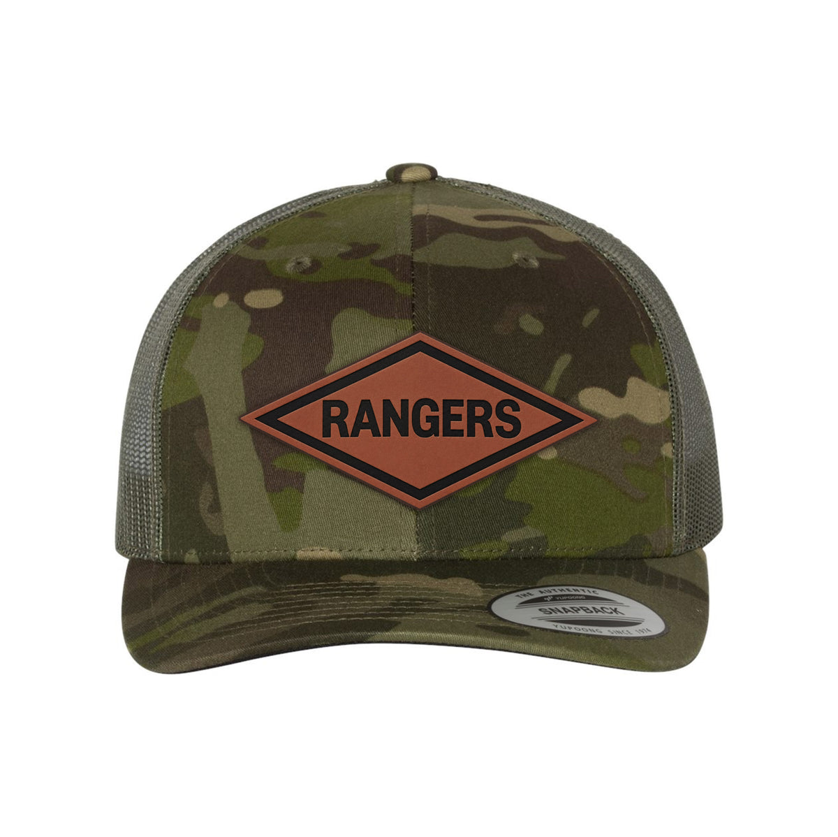 Ranger Diamond Leather Patch Retro Trucker Hat
