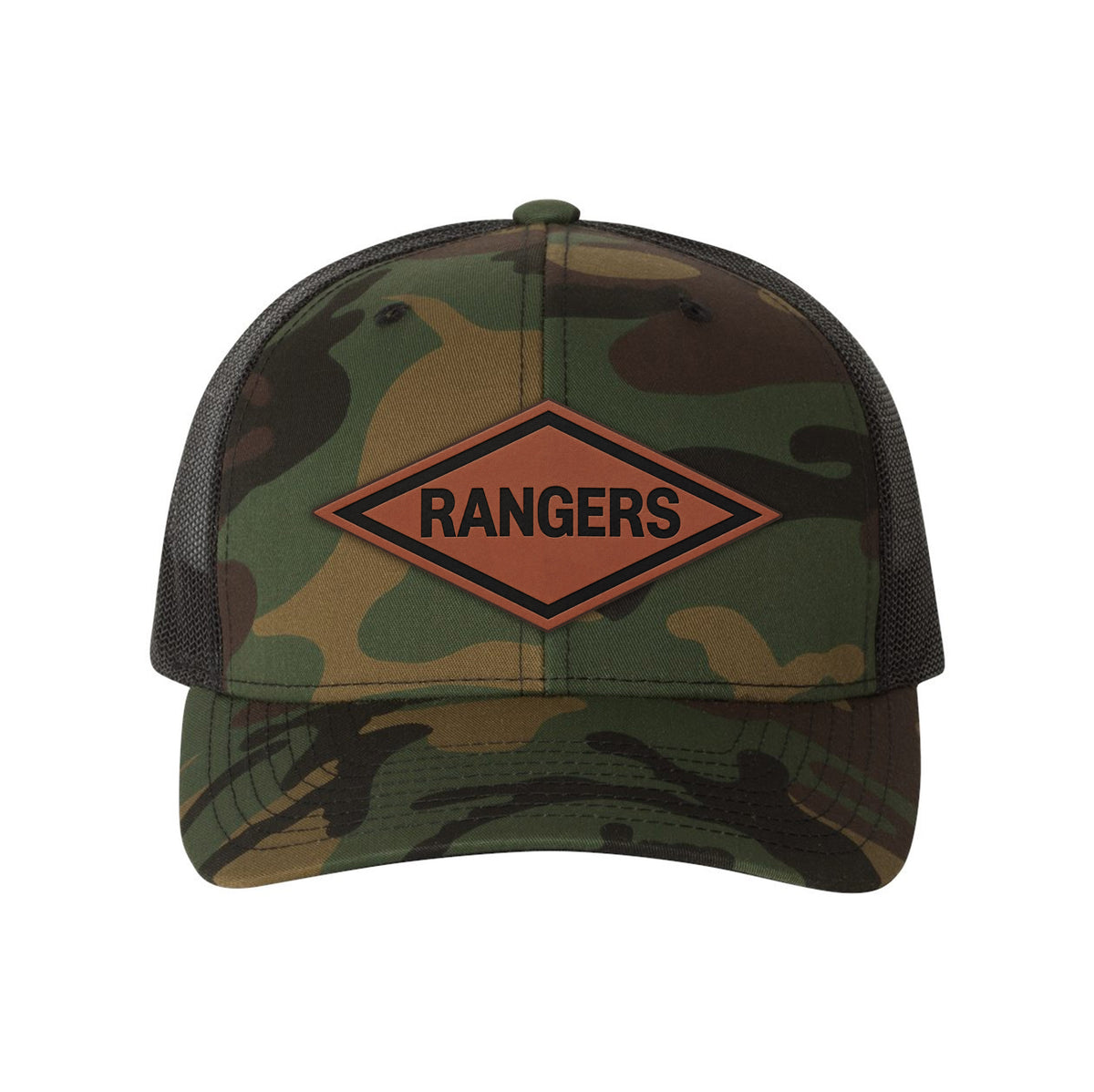 Ranger Diamond Leather Patch Retro Trucker Hat