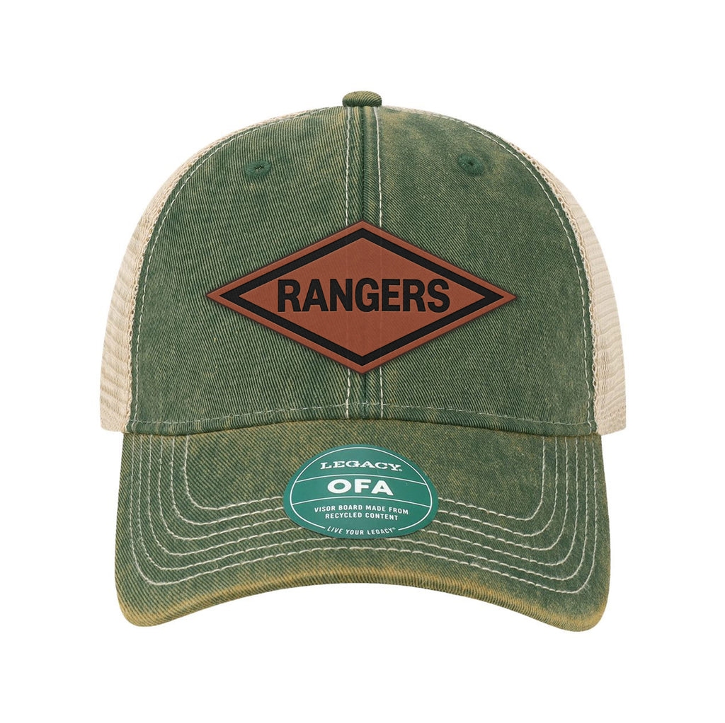 Ranger Diamond Leather Patch Old Trucker Hat
