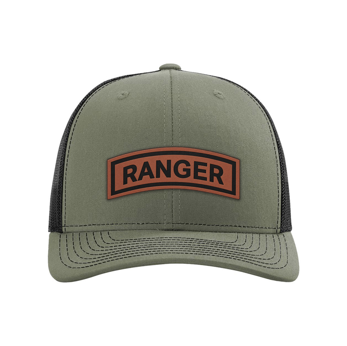 Ranger Tab Leather Patch Snapback Trucker Hat
