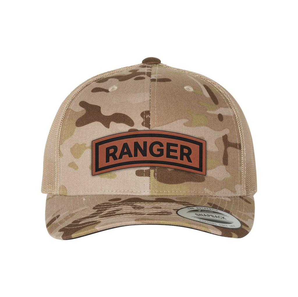 Ranger Tab Leather Patch Retro Trucker Hat