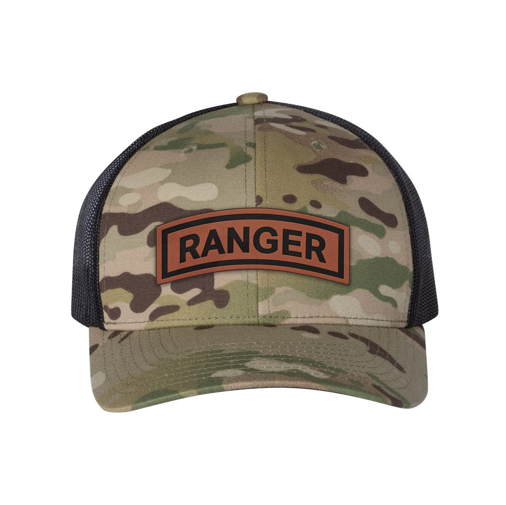 Ranger Tab Leather Patch Retro Trucker Hat