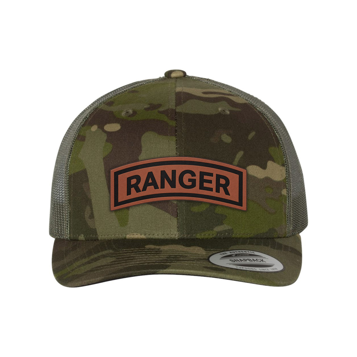 Ranger Tab Leather Patch Retro Trucker Hat