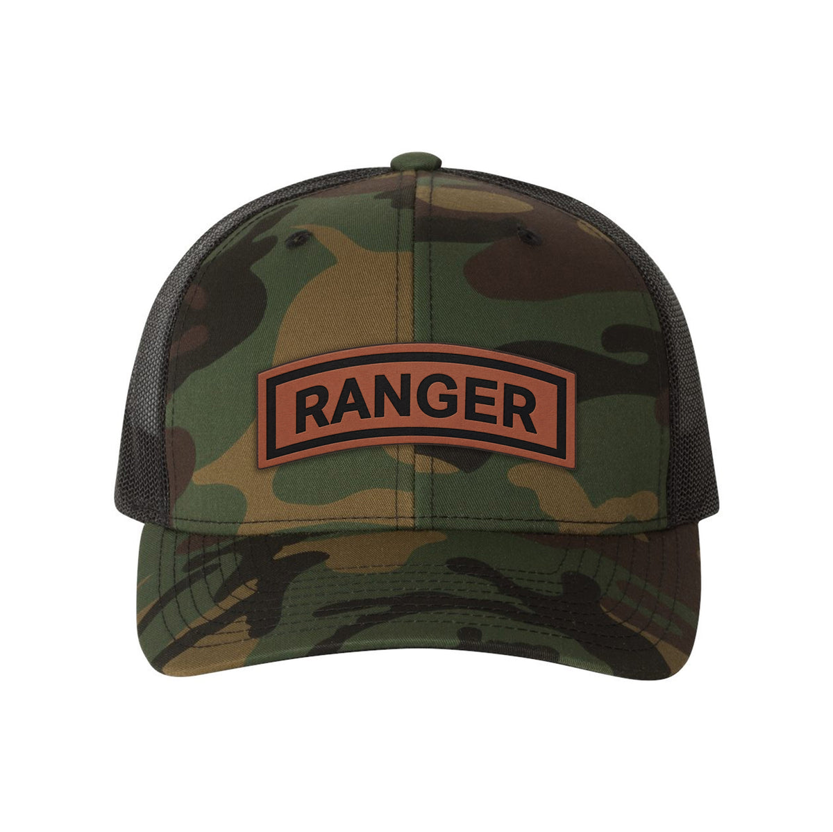 Ranger Tab Leather Patch Retro Trucker Hat